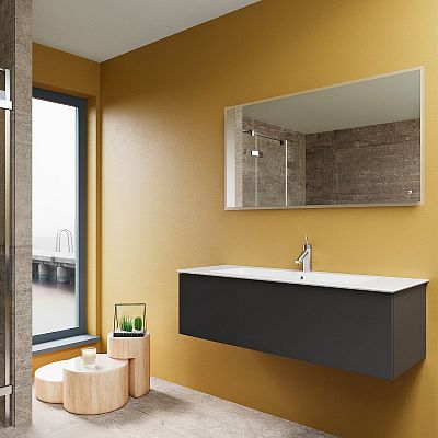 Waschtischunterschrank FLEXI SZZ 120 und Spiegel AURA ZCO 120