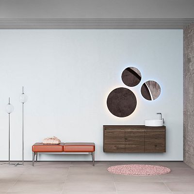 Waschtischunterschrank MINORA SZD3 120 und Spiegel VISIO ZCO 60